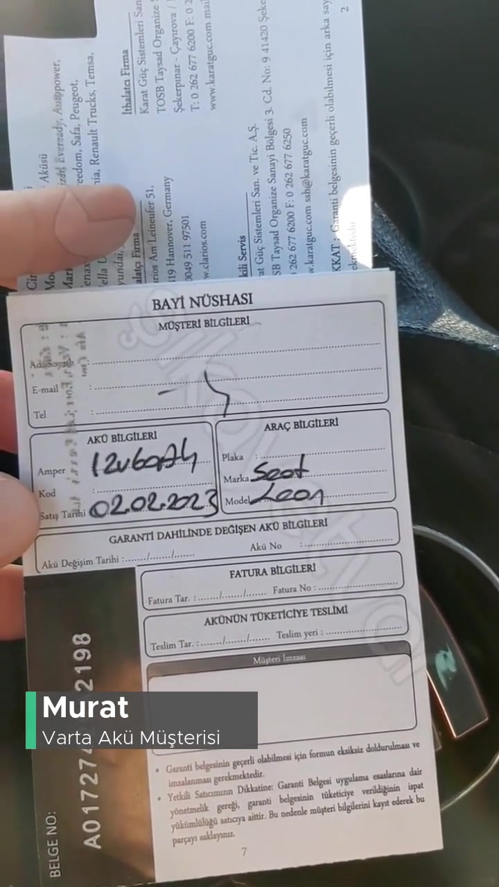 Varta Akü Garanti Olmasına Rağmen Değişim Yapmıyor videonun kapak resmi