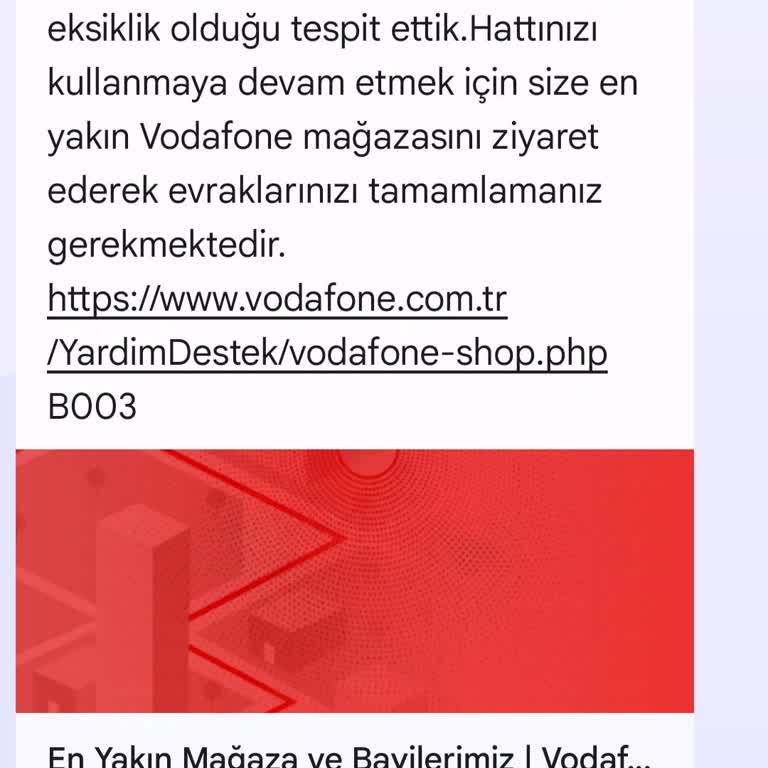 Vodafone'da Kimlik Bilgisi Eksikliği Nedeniyle Yaşanan Hattın Kapatılma Tehdidi