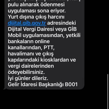 Yanlış Gönderilen Pasaport Harcı Mesajı