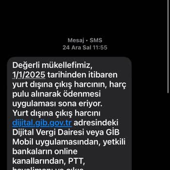 Yanlış Gönderilen Pasaport Harcı Mesajı