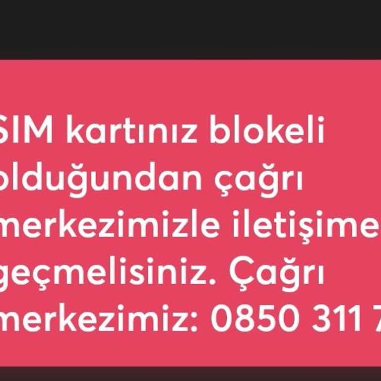 Sim Blokesi Ve Şifre Sorunu