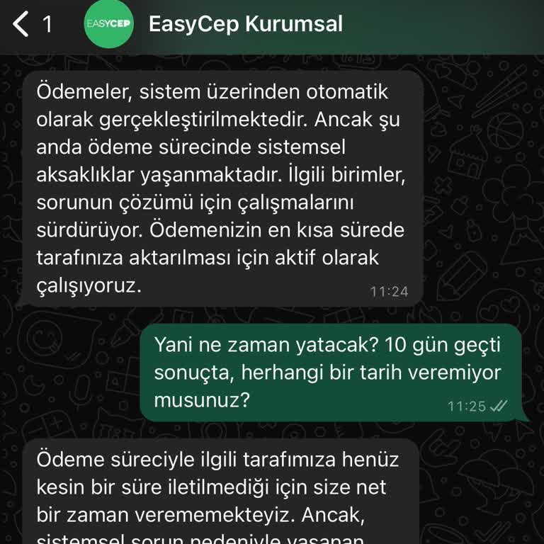 EasyCep Takas Kampanyasında Geciken Destek Ödemesi Sorunu