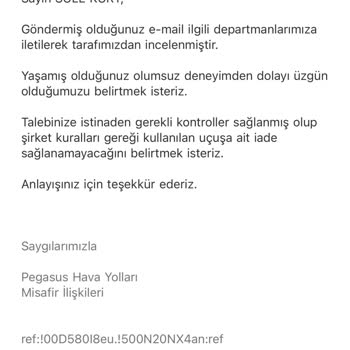 Pegasus'un Rize'ye İnişi Ve Ekstra Ücret Mağduriyeti