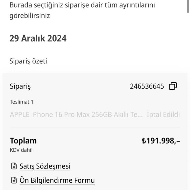 İphone Siparişim İptal Edildi, Param Blokelendi!