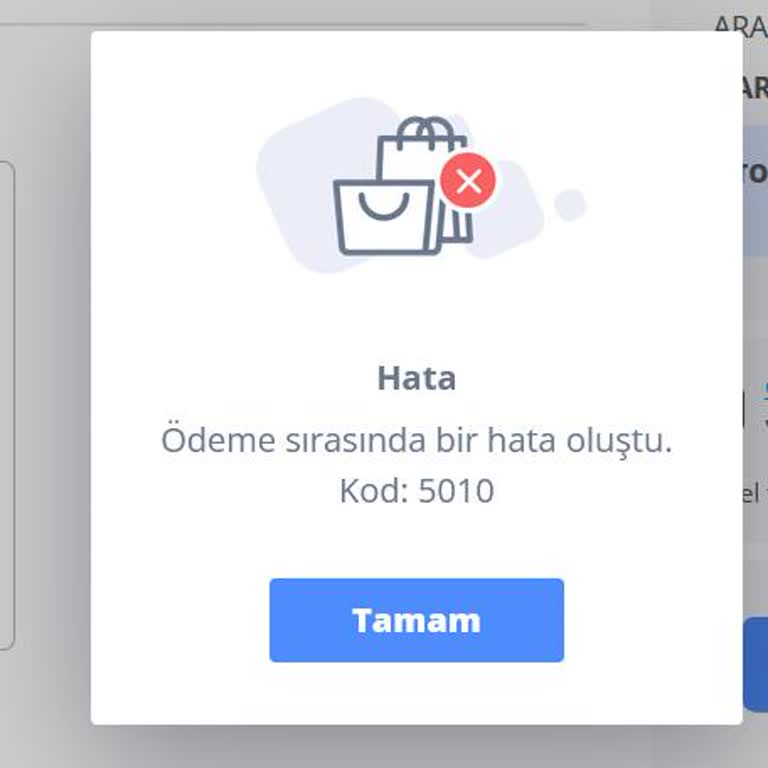LC Waikiki Alışverişinde Sürekli 5010 Hatası