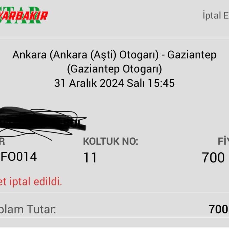 Bilet İptalinde Mağduriyet