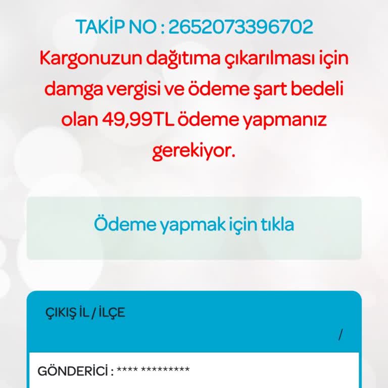 PTT Kargo Takip Sitesinde Güven Sorunu