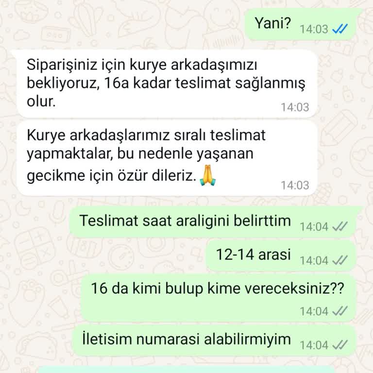 Teslimat Ve İletişim Sorunları