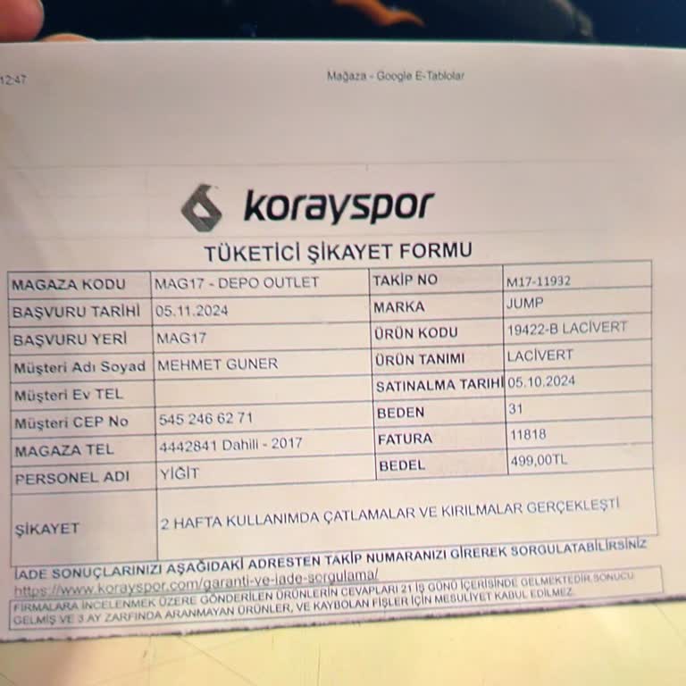 Ayakkabıda Çatlama Ve İade Sorunu