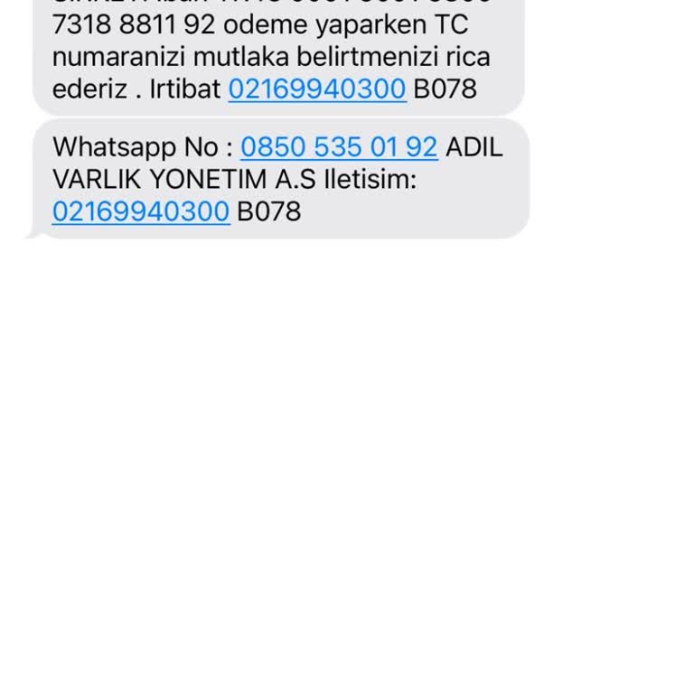 Adil Varlık Şirketi'nden Şüpheli Ödeme Talebi