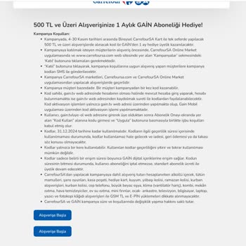 Carrefour SA Kampanya Kupon Kodu Sorunu Ve Yetersiz Müşteri Hizmeti