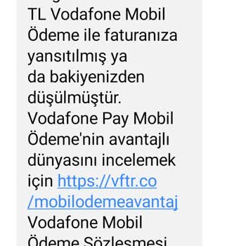 Vodafone Pay Üzerinden Bilgim Dışında Yapılan Haksız Satın Alma