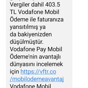 Vodafone Pay Üzerinden Bilgim Dışında Yapılan Haksız Satın Alma