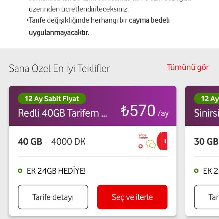 Vodafone'un Tarife Değişikliği Mağduriyeti