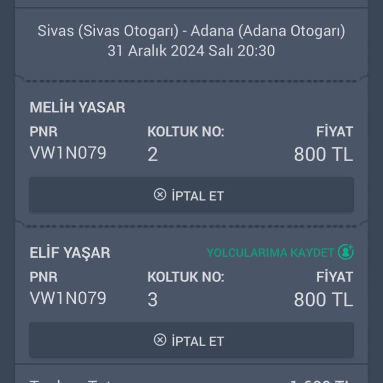 Bilet Saatindeki Değişiklik Mağduriyeti
