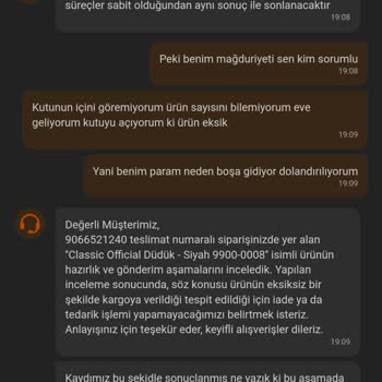 Eksik Ürün Teslimatı Ve Çözüm Beklentisi