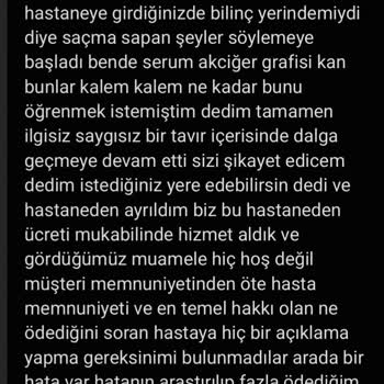 Hastanede İlgisizlik Ve Şeffaf Olmayan Ücretlendirme