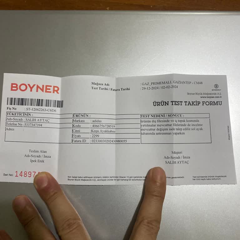 Garantisi Söylenenden Kısa Çıkan Ayakkabı