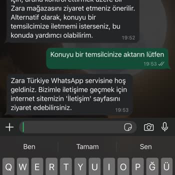 Zara'dan İade Edilmeyen Ücret Ve İletişim Sorunları