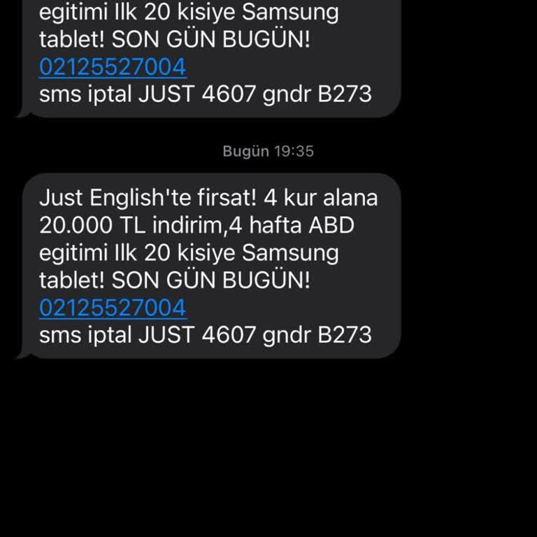 İzinsiz SMS Rahatsızlığı