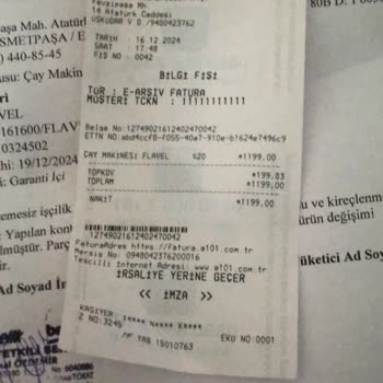 A101 Mağazasında Çay Makinesi İade Sorunu