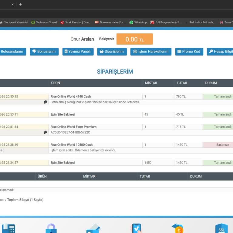 Rise Online Cash Kodları Teslim Edilmiyor