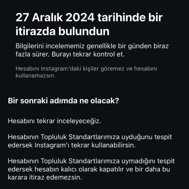 Instagram Hesabımın Askıya Alınmasıyla İlgili Belirsizlik!