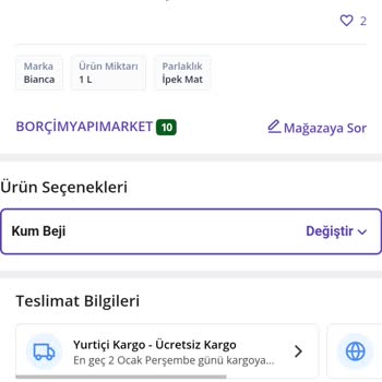 Borçim Yapı Market'ten Aldığım Ürün Farklı Renk Çıktı