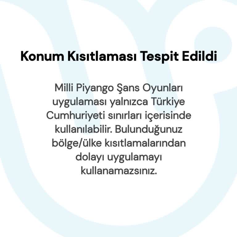 Milli Piyango Uygulamasında Konum Sorunu