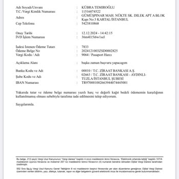 Pasaport Harcı İadesi Bekleyişi