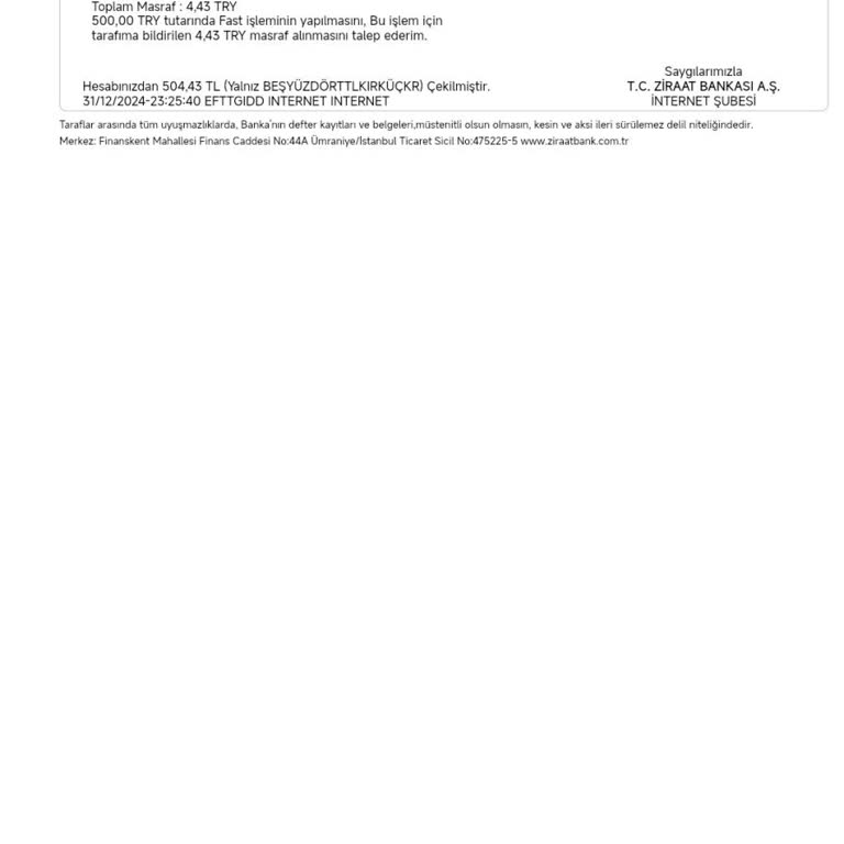 Para Transferi Sorunu Ve İletişim Eksikliği