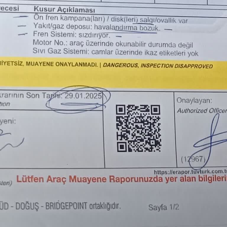 Muayene Sonrası Belirsizlik: Yakıt Deposu Havalandırma Sorunu