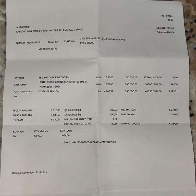 Ford Servisinde Garantili Arıza Çilesi