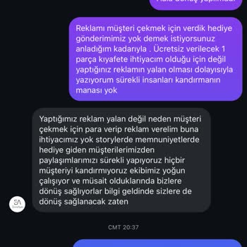 Hediye Sözünde Durmayan Firma