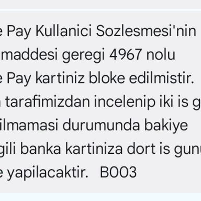 Vodafone Pay Kart Blokesi Ve Geciken Bakiye İadesi