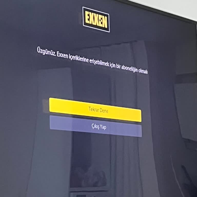 Exxen Üyelik Sorunu: TV'de Giriş Yapamıyorum