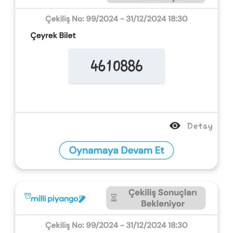Milli Piyango Uygulamasında Bilet Hatası