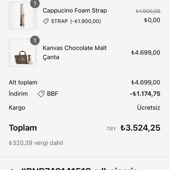 Eksik Gönderilen Çanta Askısı Sorunu