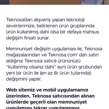 Teknosa'dan Aldığım TV İçin Değişim Sorunu