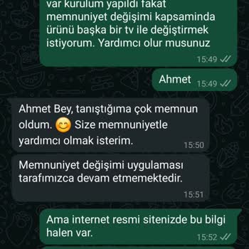 Teknosa'dan Aldığım TV İçin Değişim Sorunu