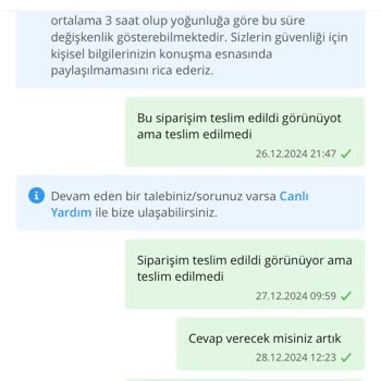 Eksik Ürün Teslimatı Ve İletişim Sorunları