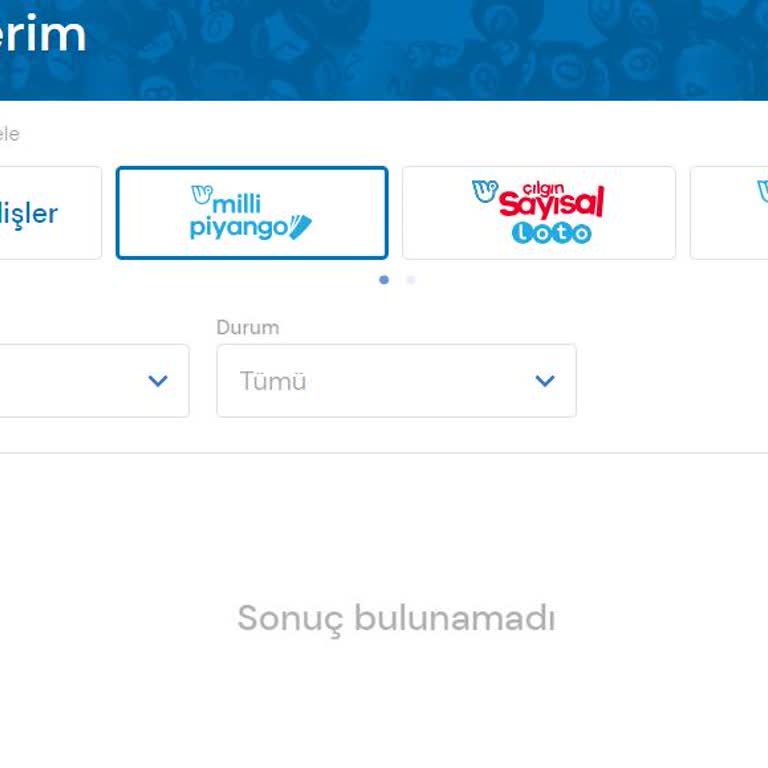Milli Piyango Bileti Görünmüyor!