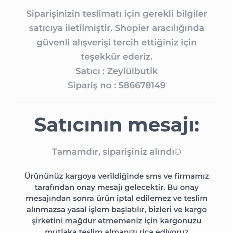 Sipariş İptali Ve İade Talebi