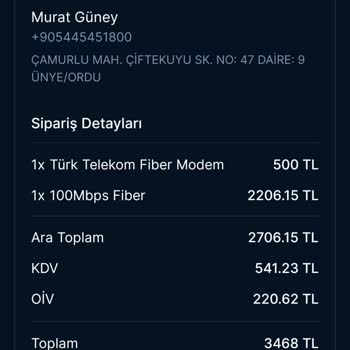 Comnet Fiber İnternet Hizmeti Ve İade Sorunu