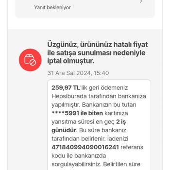 Yanlış Fiyatlandırma Ve İptal Sorunu