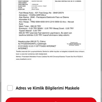 Gönderilen Paraya Karşılık Sessizlik Ve İletişimsizlik