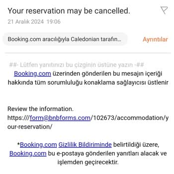 Booking.com Fraudulent Message Led to Payment, No Response from Support