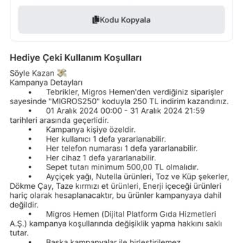 Yılbaşı Nedeniyle Kullanılamayan Kupon Mağduriyeti