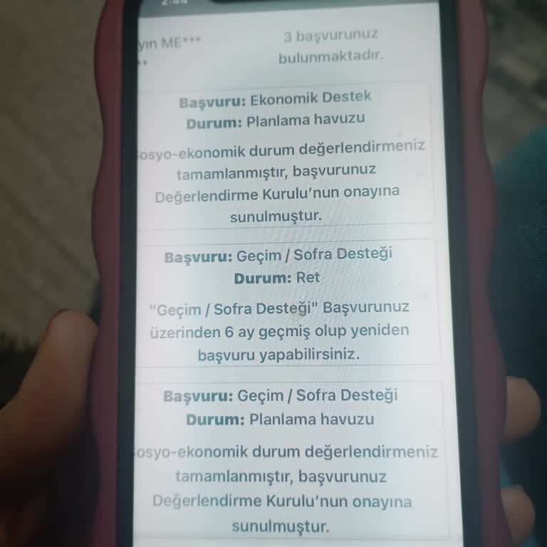 Sofra Desteği Başvurumuz Hala Onay Bekliyor