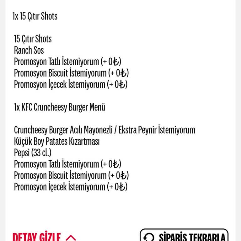 KFC Siparişim Saatlerdir Gelmedi Müşteri Hizmetleri Yanıt Vermiyor
